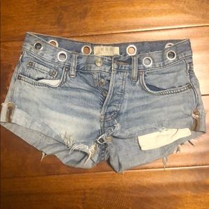 Cutoff Denim shorts